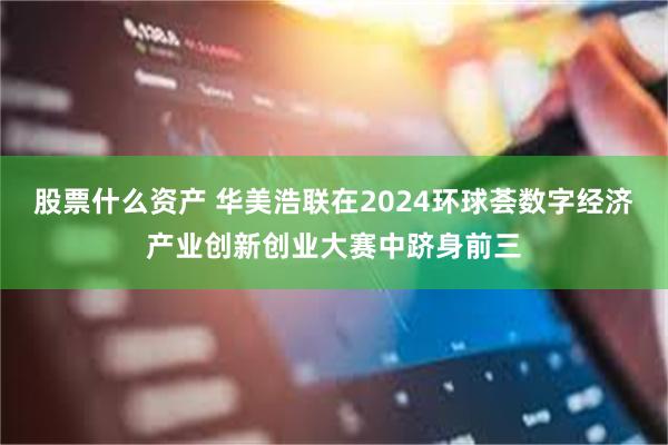 股票什么资产 华美浩联在2024环球荟数字经济产业创新创业大赛中跻身前三